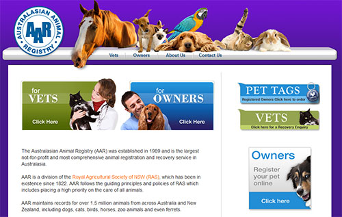 The AAR Website allows you to update your dog microchip details free of charge. 